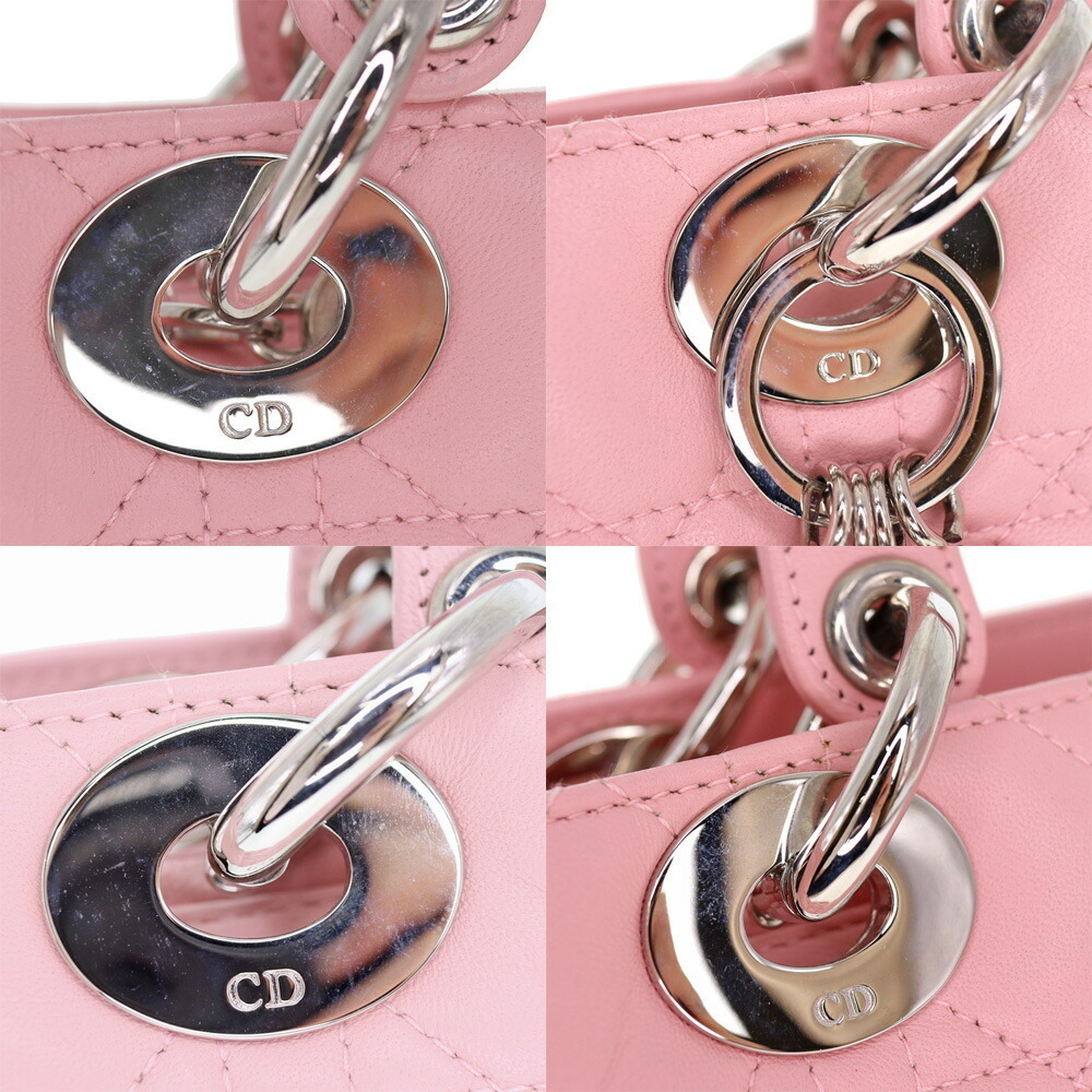 Dior Bag Lambskin Medium Pink Lady Cannage Hardware - Picture 11 of 16